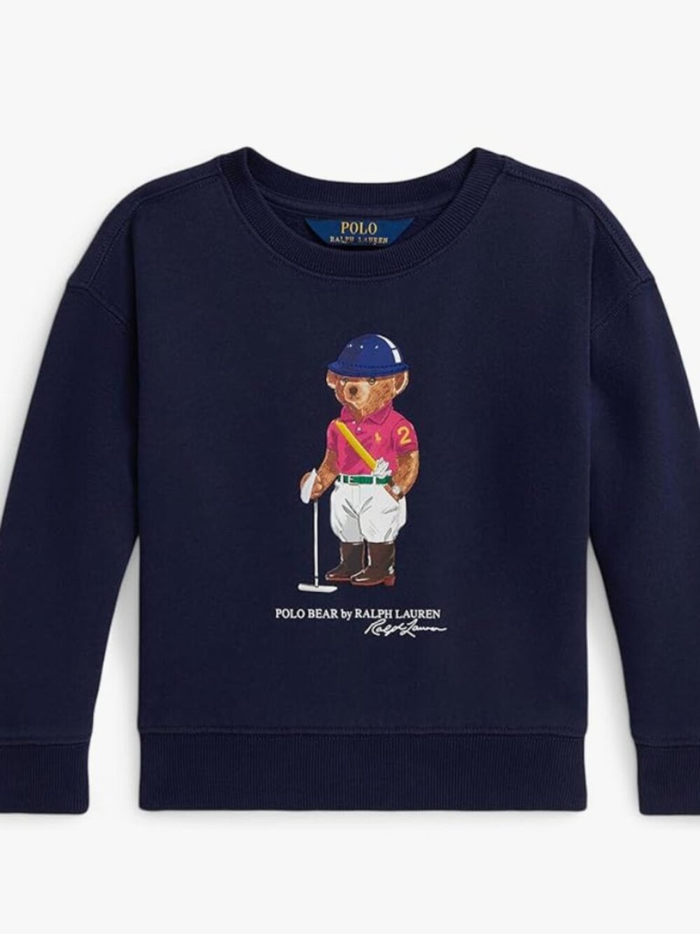 Polo Bear by Ralph Lauren Fleece Crewneck Sweatshirt in navy size 4 NWT